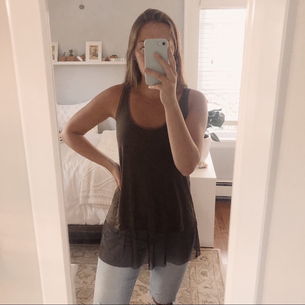 ❗️NWT❗️Zara Tank Top w/ Mesh
